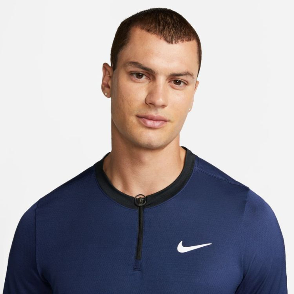 Мужская теннисная футболка теннисная Nike Dri-Fit Adventage Camisa - midnight navy/black/white