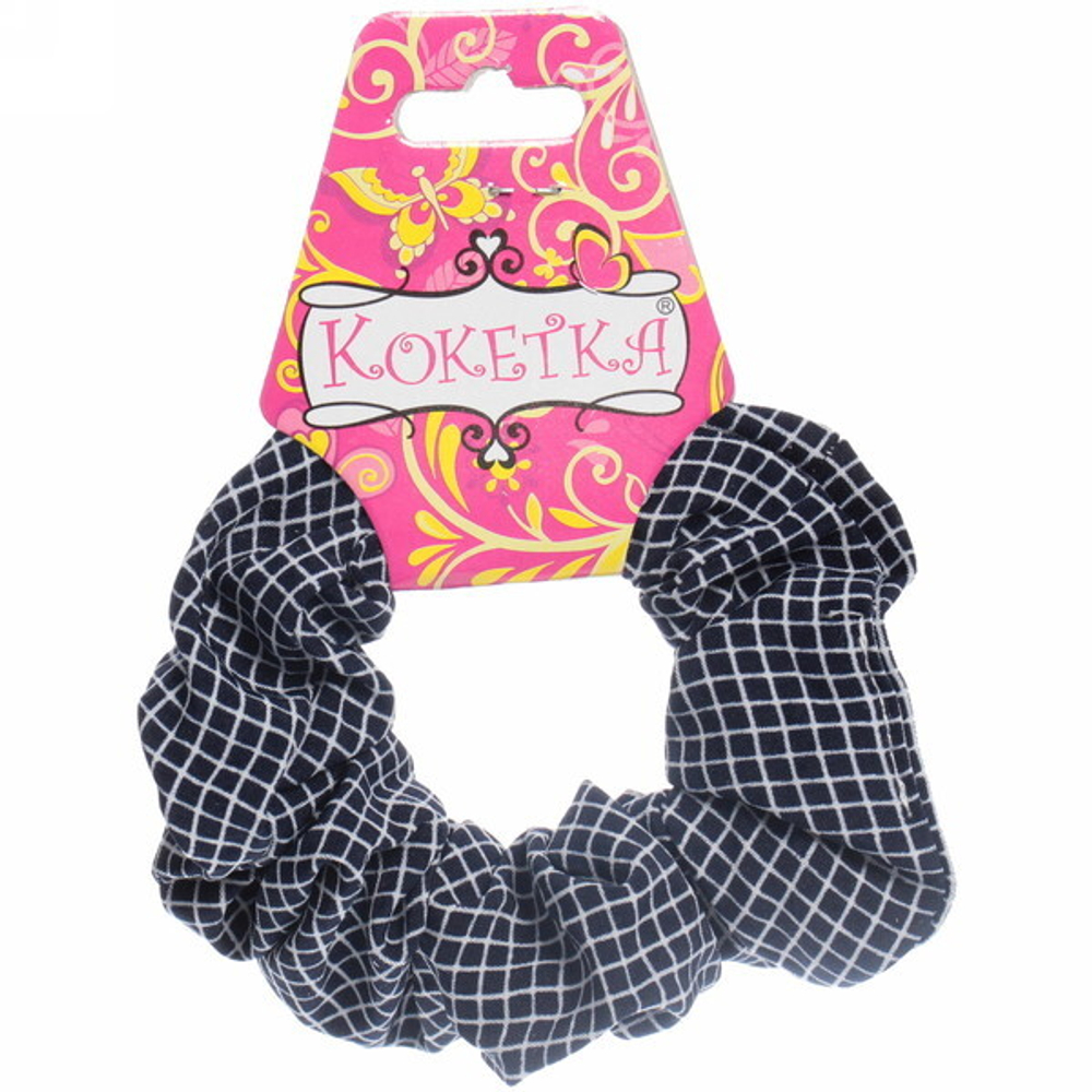 Резинка для волос «Collection School», принт клетка малая, микс 6 цветов, d-10см