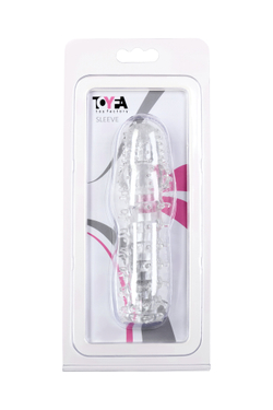 Насадка на пенис с ворсинками TOYFA Basic, TPE, прозрачный, 13,5 см