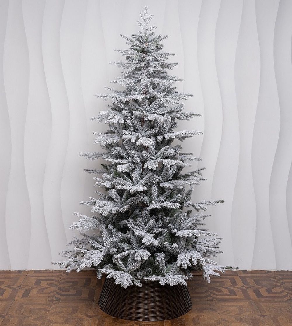 Заснеженная елка "Сибирская" (Литая+пвх) 270 см / 2,7 м