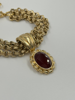 Браслет с подвеской с бордовым кристаллом Givenchy