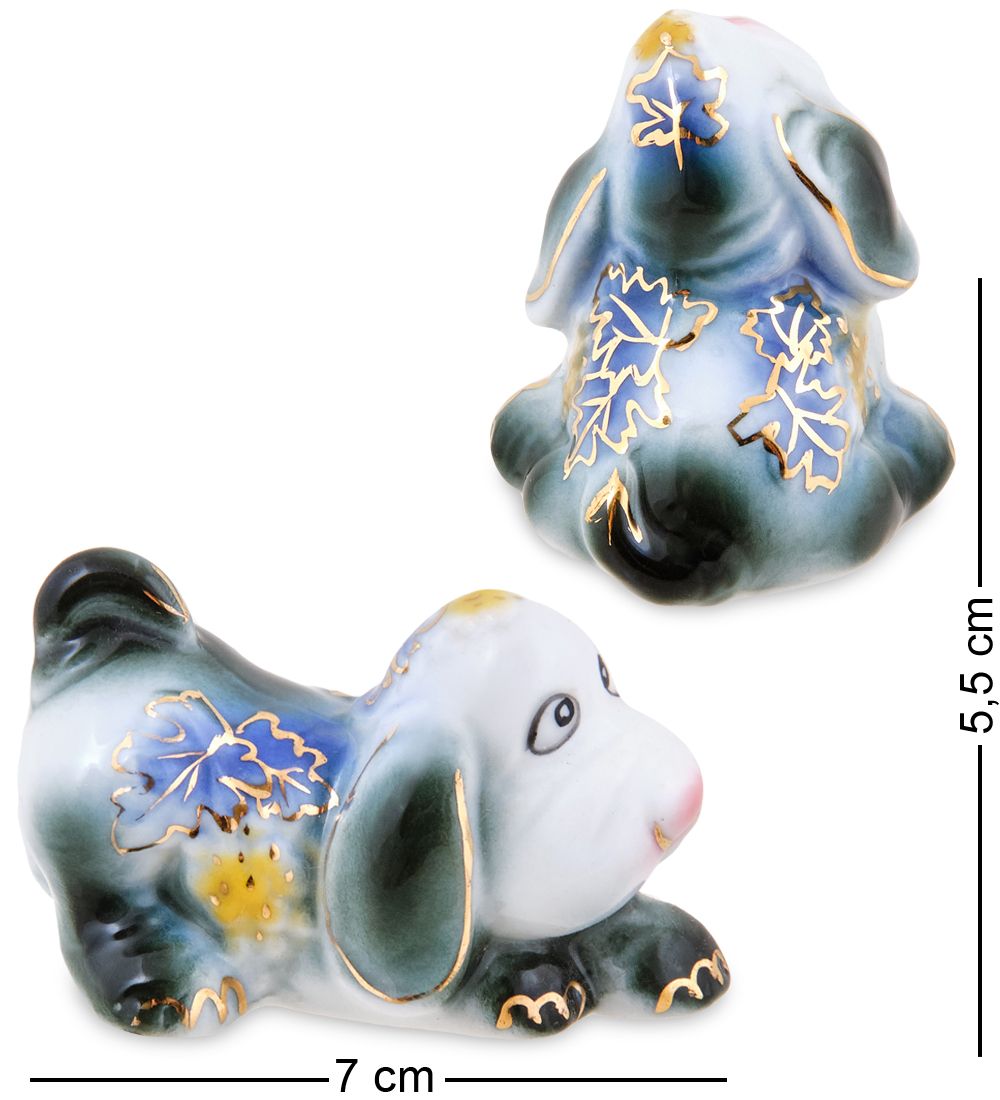 С 031 Фигурка «Две собачки» 3,5' зел. (GE)