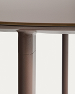 Уличный стол Erice из алюминия и закаленного стекла коричневого цвета, 120 см