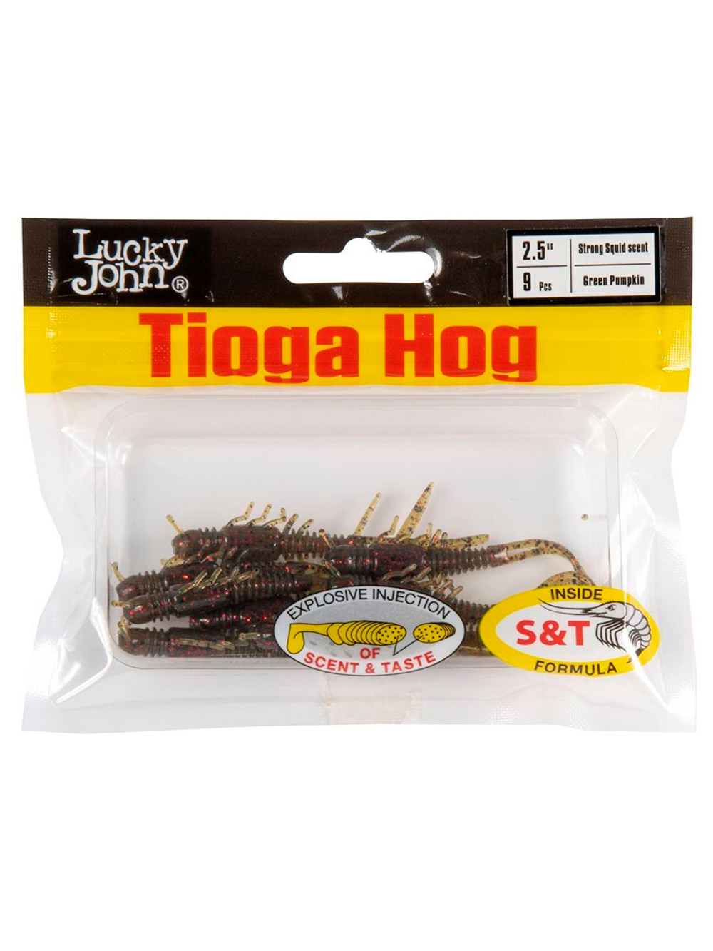 Виброхвосты съедобные искусственные LJ Pro Series TIOGA HOG 2.5in (06.35)/S13 9 шт. в упак.