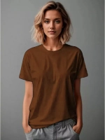 Футболка однотонная базовая хлопок унисекс Баракаттекс