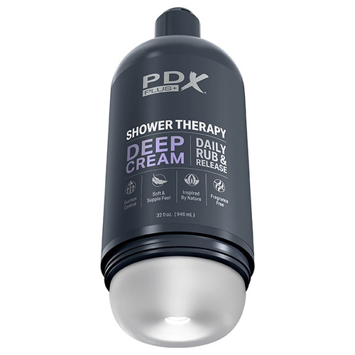 Мастурбатор 20,7см в виде бутылочки от шампуня PipeDream PDX Plus Shower Therapy Deep Cream Frosted Stroker RD62320