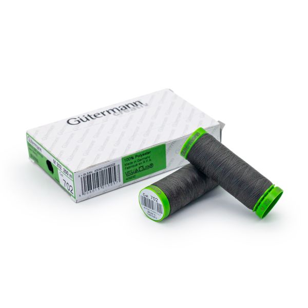 Нитки для тонких тканей Gutermann Extra Fine 150 (200 метров), 5 кат. | 702 мышино-серый