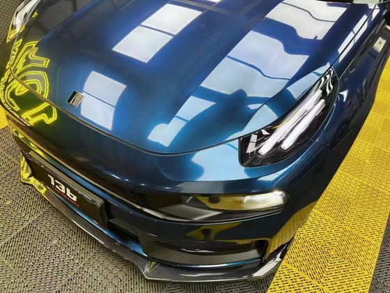 Пленка PET перламутровая синяя темная глянцевая Sky Blue Carbins