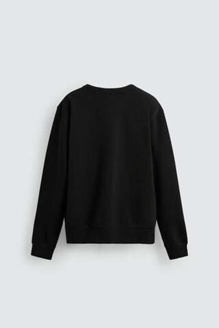 ZARA БАЗОВАЯ ТОЛСТОВКА С КРУГЛЫМ ВЫРЕЗОМ, ЧЕРНЫЙ