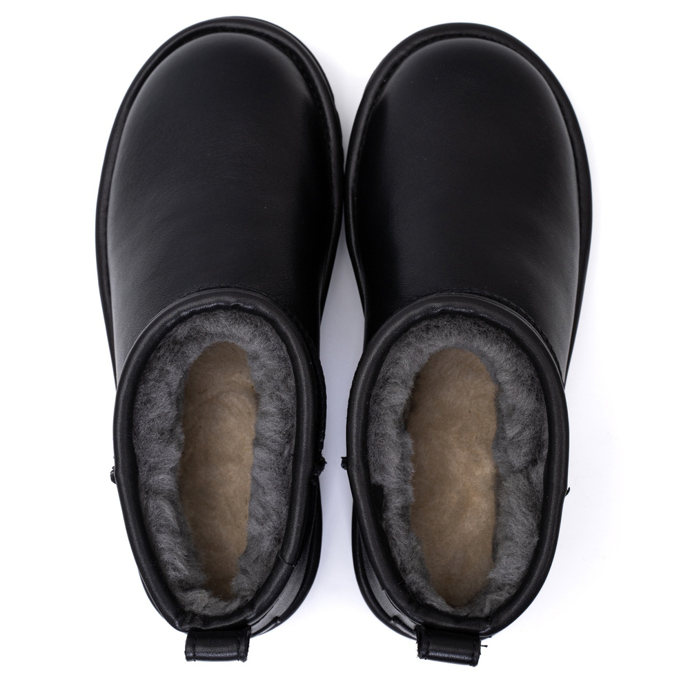 UGG Mens Classic Ultra Mini Leather Black
