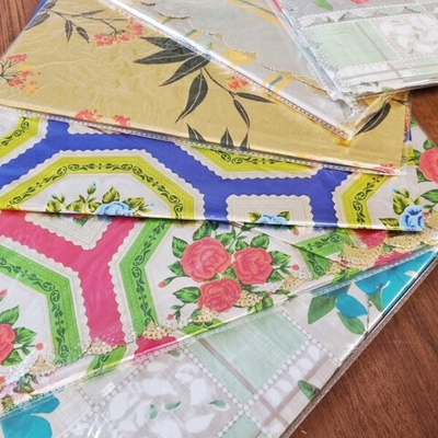 Скатерть столовая Golden/Silver лазерная печать ПВХ толщина 0,20мм размер 140*180 расцветки в ассортименте