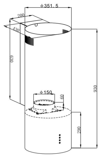 Вытяжка MAUNFELD Lee Wall 35 черный