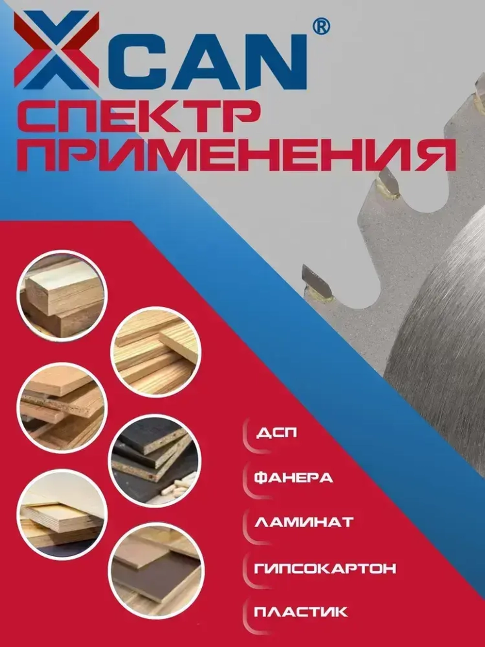 Диск пильный XCAN по дереву TCT, 115х9,5 мм 36 зубов