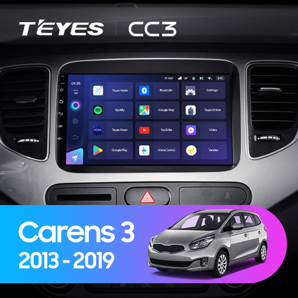 Teyes CC3 9"для KIA Carens 2013-2019