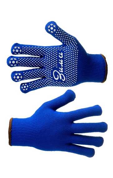 Перчатки трикотажные «Зима» утепленные с точечным ПВХ-покрытием ладони, арт. 7.419