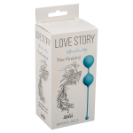 Голубые вагинальные шарики 3,4см Lola Games Love Story The Firebird Waterfall Breeze 3010-03Lola