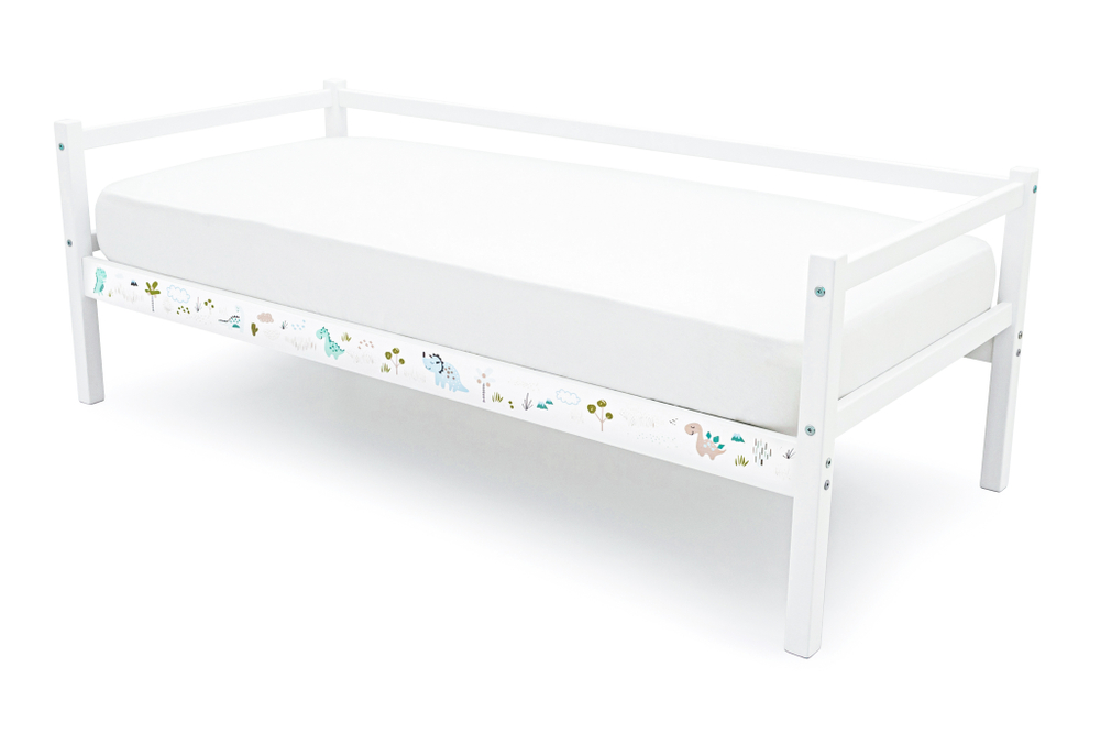 Детская кровать тахта Бельмарко Svogen белый динозаврики
