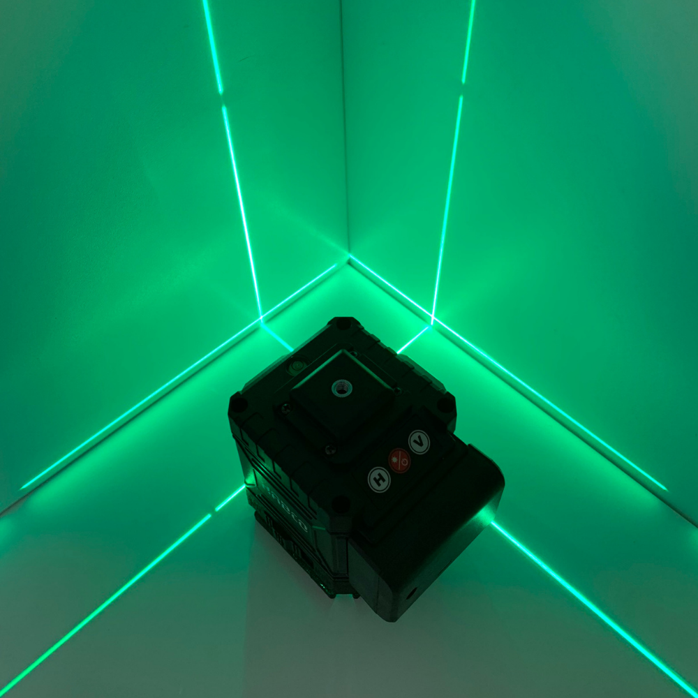Лазерный уровень/нивелир профессиональный 3D HABCO L01, Зеленый луч 12 линий, Bluetooth + App iOS & Android