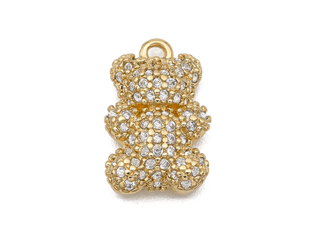 Подвеска Мишка со стразами, 16мм