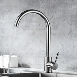 Смеситель для кухни с гайкой (нерж) (1/10) Ledeme L74998A-3