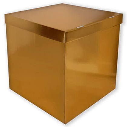 Коробка для надутых шар 60см мет золото