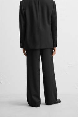 ZARA X NANUSHKA КОСТЮМНЫЕ БРЮКИ, ЧЕРНЫЙ