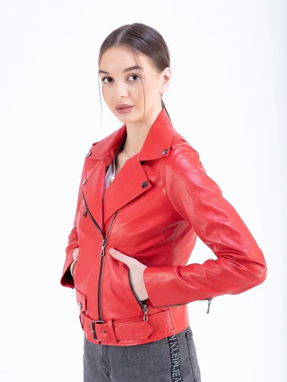 Косуха кожаная куртка женская Турция