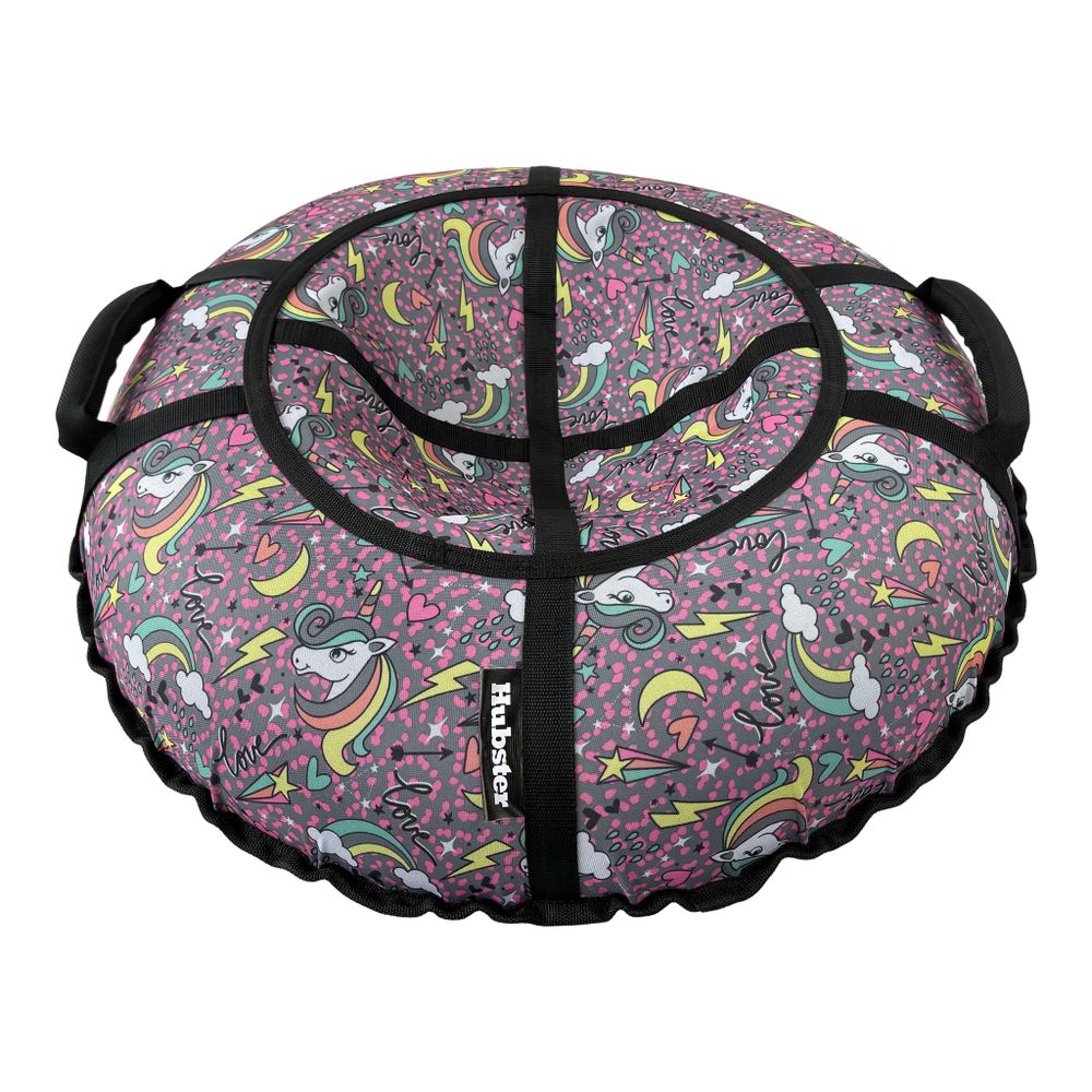 Тюбинг Hubster Люкс Pro S Единорог серый