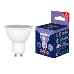 LED-JCDR-13W-6500K-GU10-NR Лампа светодиодная. Форма JCDR. матовая. Серия Norma. Дневной белый свет 6500K. Картон. ТМ Volpe