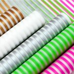 Упаковочная матовая пленка (0,6*10,3 м) Полосы Люкс, Белый, 1 шт.