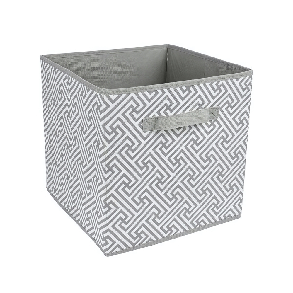 Короб-кубик для хранения "Орнамент", Д300 Ш300 В300, серый