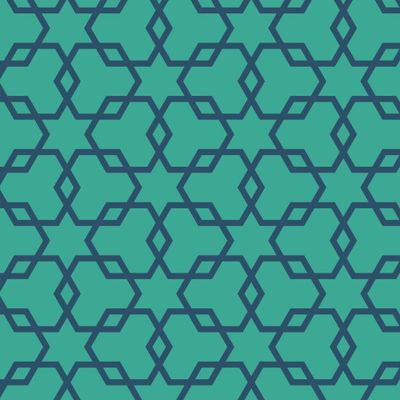 Марокканский геометрический зелено-синий орнамент