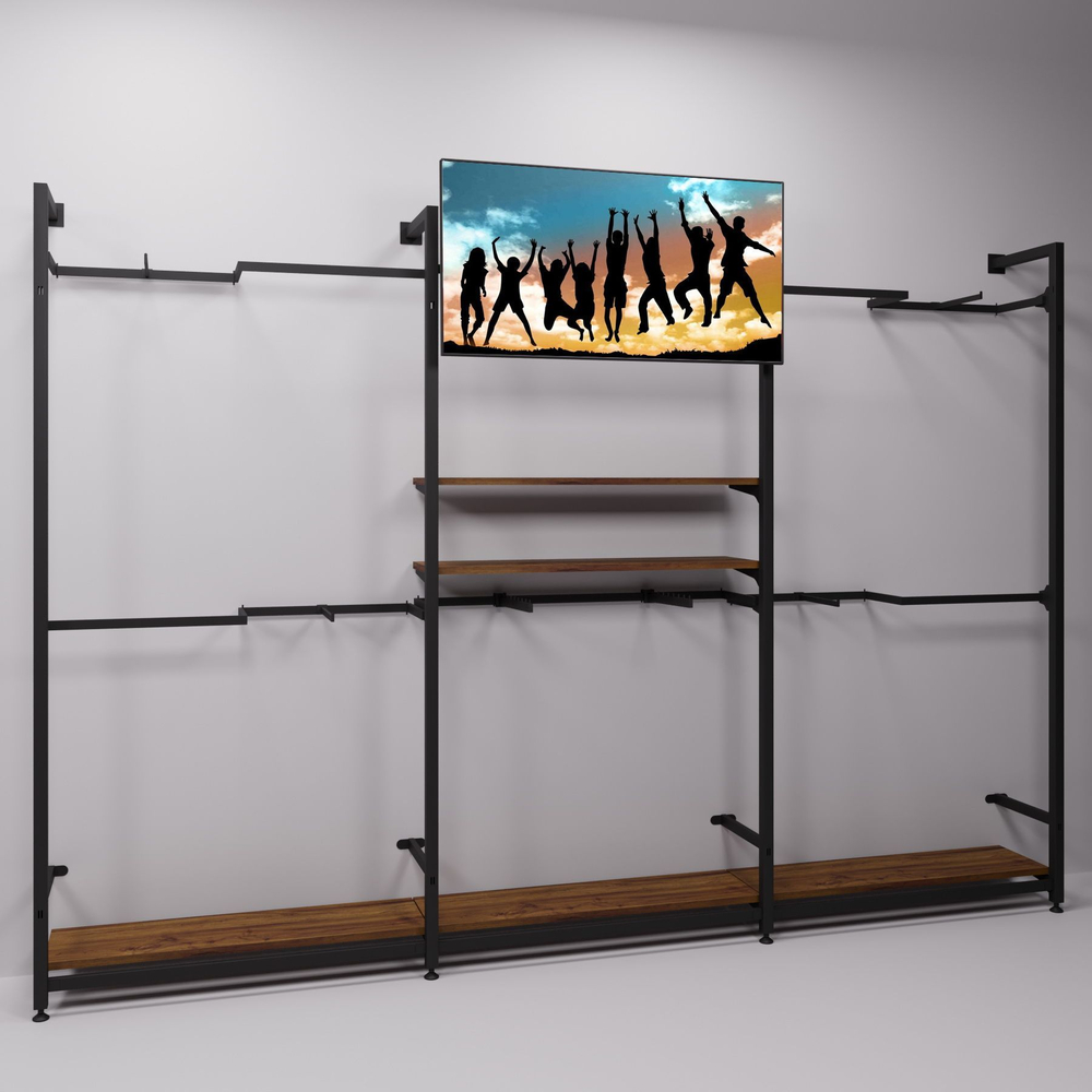 Комплект с F-образными стойками и постером 3745х527х2573мм