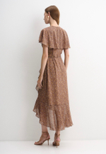 Платье Нежность миди шоколадный