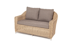 "Кон Панна" диван из искусственного ротанга двухместный, цвет соломенный