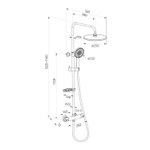 Душевая система термостат Milardo ILSSBTHM89 "Ideal Spa" лейка "Тропический душ" ХРОМ