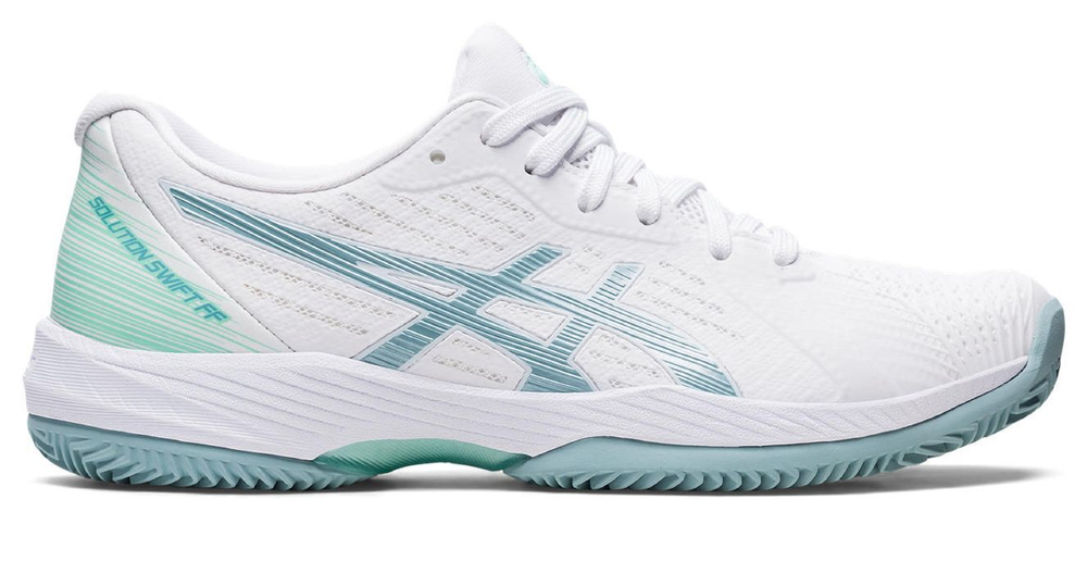 Женские теннисные кроссовки Asics Solution Swift FF Clay - white/smoke blue