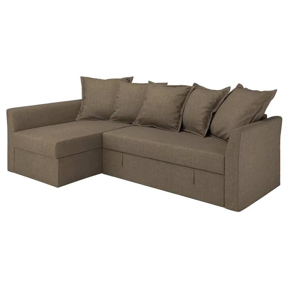 Угловой диван со спальной функцией - IKEA HOLMSUND/ГОЛЬМСУНД ИКЕА, 151/230х90х96 см, коричневый