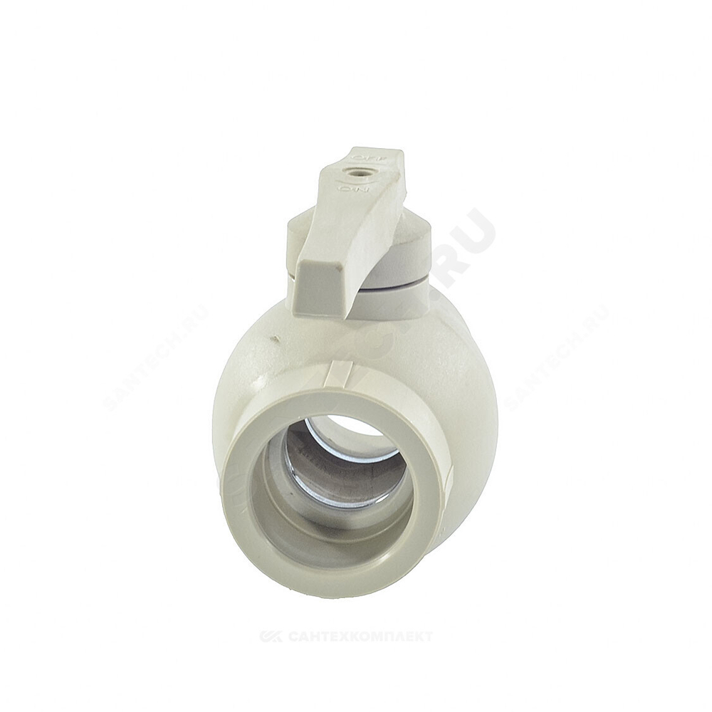 Кран шаровой PP-R серый Дн 32 внутренняя пайка VALFEX 10144032Г