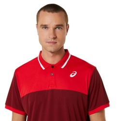 Мужское теннисное поло ASICS Court Polo Men - Dark Red, Red
