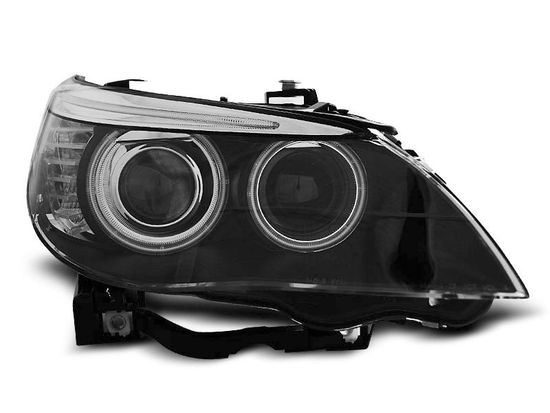 Передние фары Bmw 5 E60/E61 ccfl hid D2S dual projector black