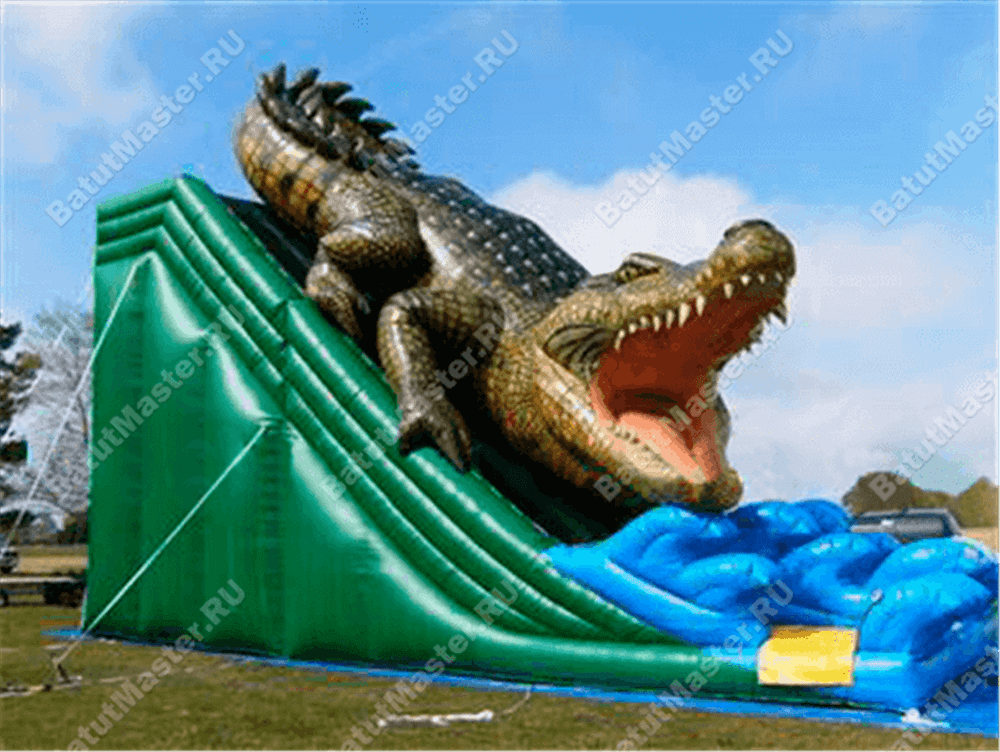 Надувная горка "Крокодил" 8*6*7 м