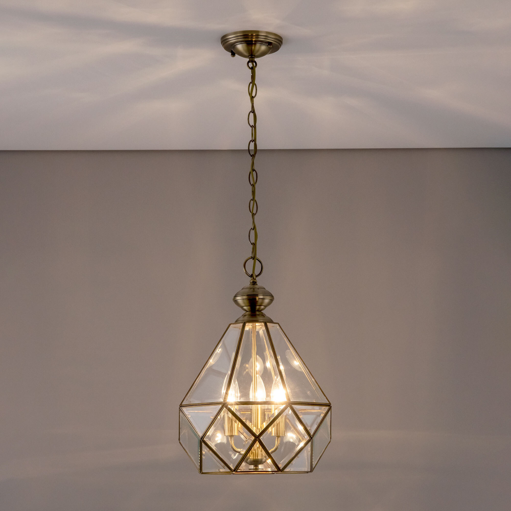 Citilux Витра-1 CL442130 Люстра подвесная витражная Бронза