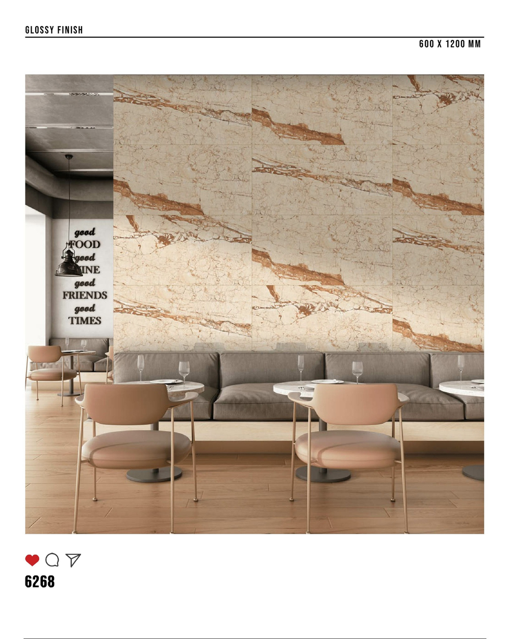 Керамогранит glossy №3 60х120, 6268