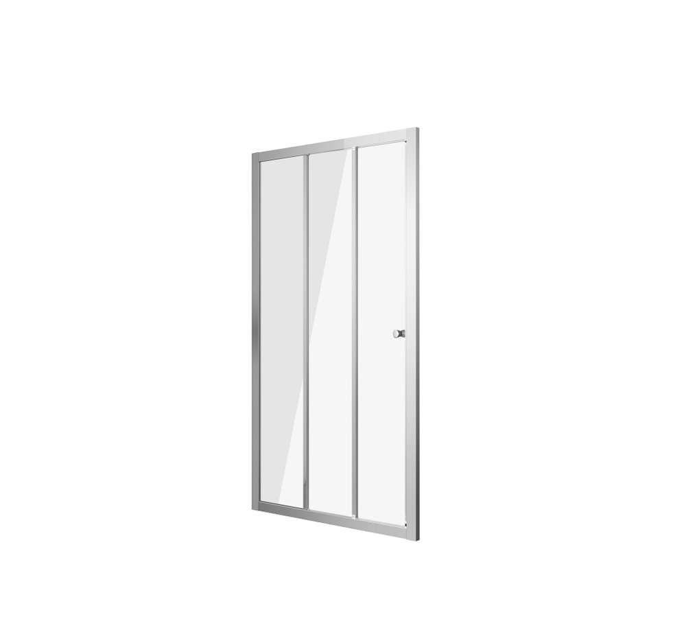 Дверь душевая раздвижная 120x190 GROSSMAN GR-D120Fa профиль хром стекло прозрачное 5 мм