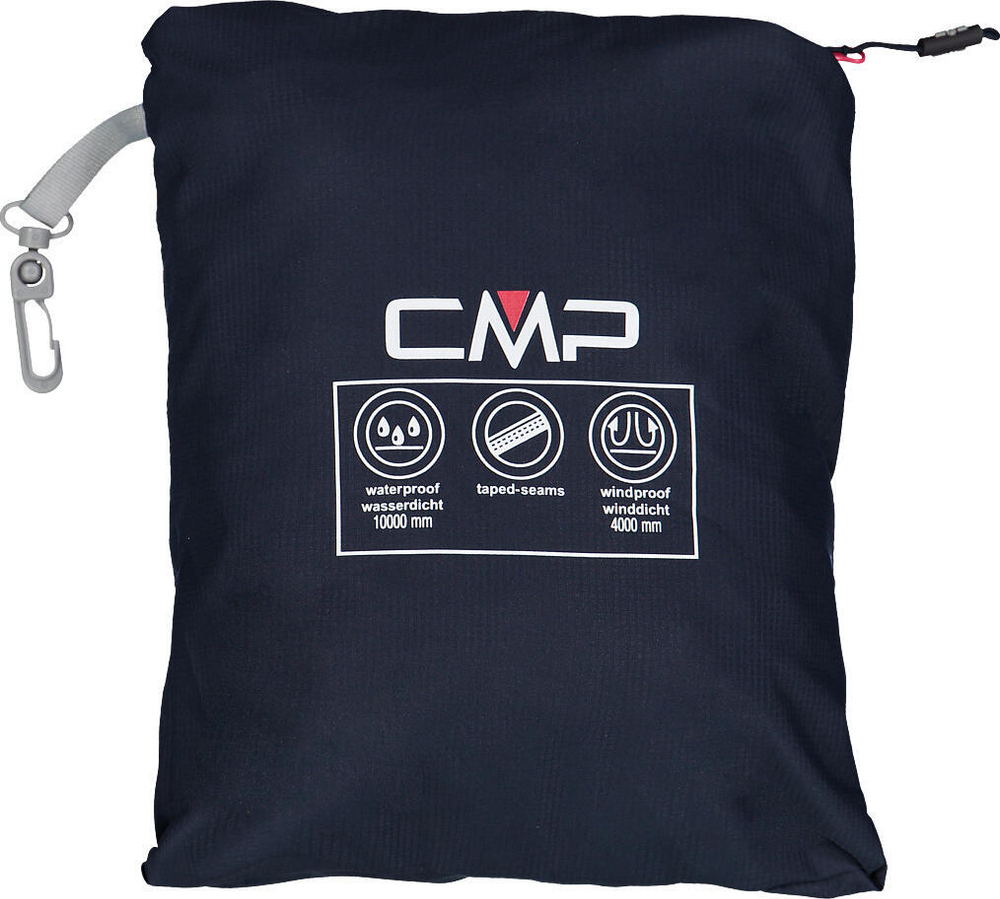 Куртка CMP Woman Rain Jacket Fix Hood, артикул 39X6636, цвет CORALLO (C712)