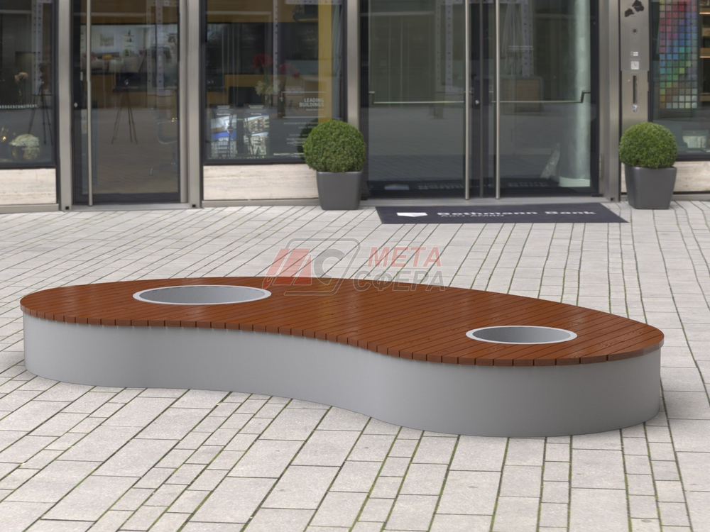 Скамья с цветочницами Гринпарк