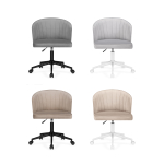 Офисное кресло Woodville Дэни бежевый, белый, ножки белые