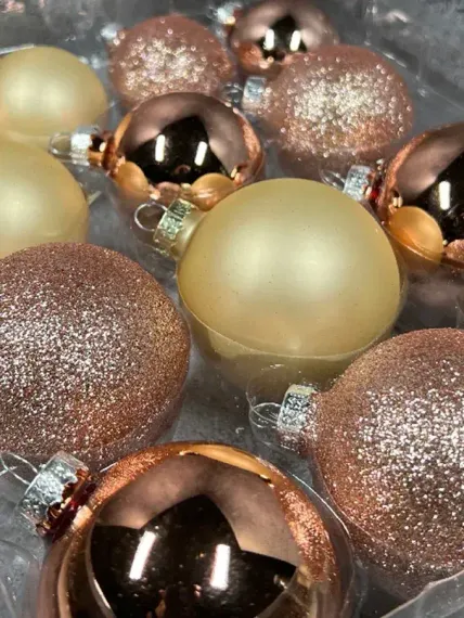 Набор стеклянных шаров Розовое шампанское 26 шт., Christmas DeLuxe (86457)