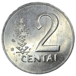 Lithuania, 2 Centai, 1991, AU